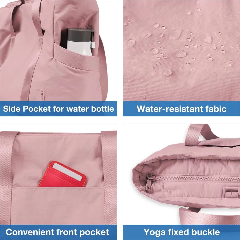 Women Travel Tote Bag University Laptop Travel Tote diaper Gym Yoga Bag Shoulder Bag Yoga Mat Buckle for Sports College Work