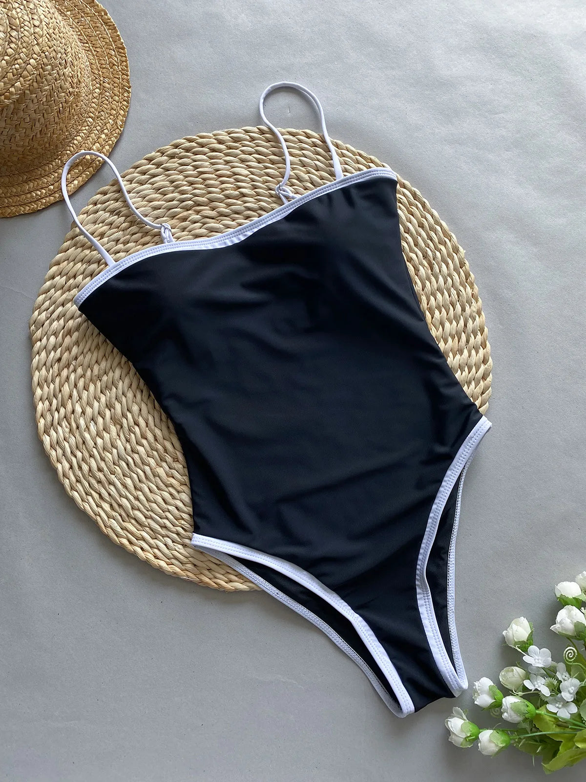 2026 Vintage One Piece Swimsuit Retro Swimwear Women's Swimsuit Bandeau Bathing Suit Beachwear Monokini Female Swimming Suits
